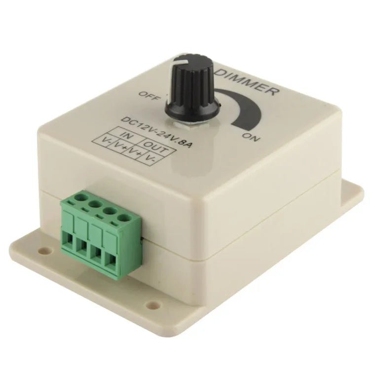 Einfarbiger Dimmschalter LED Dimmer Controller für Lichtstreifen DC12-24V, Ausgangsstrom: 8A