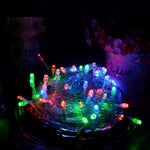 100 LED RGB-Licht mit Controller, Blinken / Fading / Jagdeffekt, AC 220V, EU-Stecker, RGB-Licht