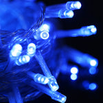 100-LED-Lichterkette mit Controller, Blink-, Überblendungs- und Verfolgungseffekt, 220 V AC, EU-Stecker, grünes Licht, weißes Licht, rotes Licht, oranges Licht, blaues Licht, pinkes Licht, lila Licht, gelbes Licht