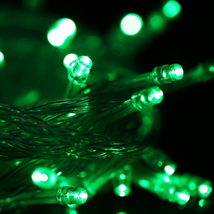 100-LED-Lichterkette mit Controller, Blink-, Überblendungs- und Verfolgungseffekt, 220 V AC, EU-Stecker, grünes Licht, weißes Licht, rotes Licht, oranges Licht, blaues Licht, pinkes Licht, lila Licht, gelbes Licht