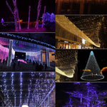 100-LED-Lichterkette mit Controller, Blink-, Überblendungs- und Verfolgungseffekt, 220 V AC, EU-Stecker, grünes Licht, weißes Licht, rotes Licht, oranges Licht, blaues Licht, pinkes Licht, lila Licht, gelbes Licht