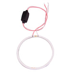 60mm 5W 180LM Angel Eyes Circles Car Headlight COB LED Lights for Vehicles, DC 12-24V, 60mm Blue Light, 60mm White Light