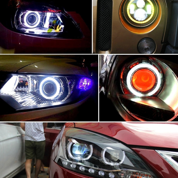 90mm 5W 180LM Angel Eyes Circles Car Headlight COB LED Lights for Vehicles, DC 12-24V, 90mm Blue Light, 90mm  White Light, 90mm Pink Light, 90mm Green Light, 90mm Red Light