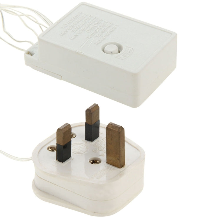 Für Weihnachtsfeier, 100 LED weiße Lichterkette, mit 8-Funktionen-Controller, 220V, UK-Stecker