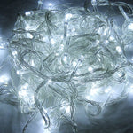 Für Weihnachtsfeier, 100 LED weiße Lichterkette, mit 8-Funktionen-Controller, 220V, UK-Stecker