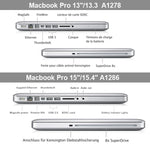 Laptop Mattiertes Hartschutzgehäuse für MacBook Pro 13,3 Zoll A1278 (2009 - 2012), Mehrfarbig