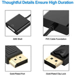 DisplayPort Stecker zu DVI 24+5 Buchse Adapter, Kabellänge: 12cm, DP Stecker zu DVI 24+5 Buchse