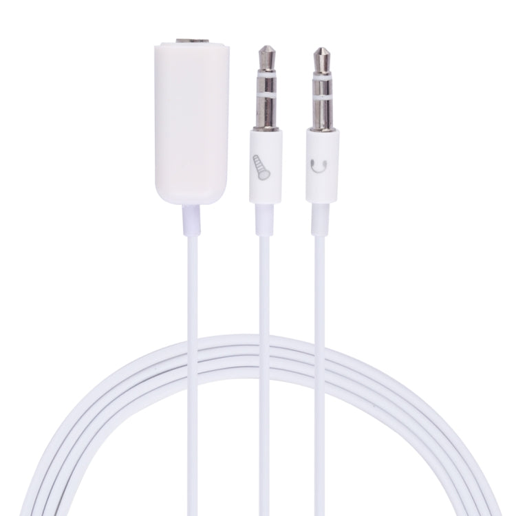 3,5mm Buchse auf 3,5mm Stecker Mikrofonanschluss + 3,5mm Stecker Kopfhöreranschluss Adapterkabel für Apple Computer, Länge: 78cm