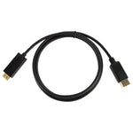 DisplayPort Stecker zu HDMI Stecker Kabel, Kabellänge: 1,8m, DP zu HDMI Stecker Schwarz