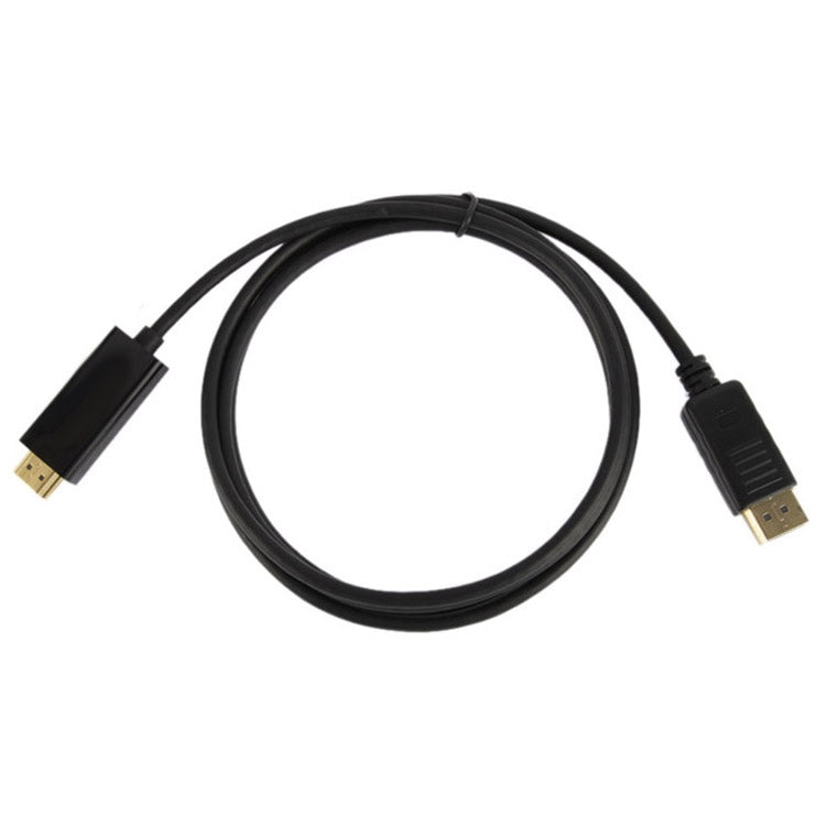 DisplayPort Stecker zu HDMI Stecker Kabel, Kabellänge: 1,8m, DP zu HDMI Stecker Schwarz