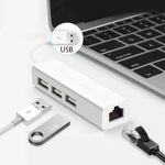 USB 2.0 Ethernet Netzwerkadapter + 3 Ports USB HUB, USB