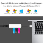 USB 2.0 Ethernet Netzwerkadapter + 3 Ports USB HUB, USB