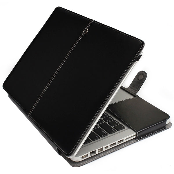 Notebook-Ledertasche mit Druckknopfverschluss für 13,3 Zoll MacBook Pro