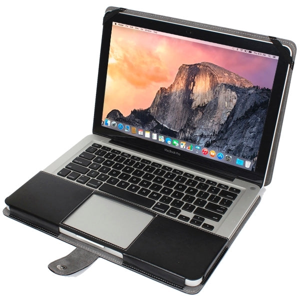 Notebook-Ledertasche mit Druckknopfverschluss für 13,3 Zoll MacBook Pro