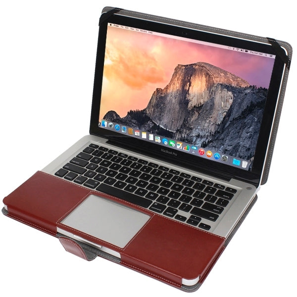 Notebook-Ledertasche mit Druckknopfverschluss für 13,3 Zoll MacBook Pro