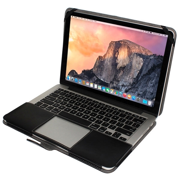 Notebook Lederhülle mit Druckknopf für 13,3 Zoll MacBook Pro Retina