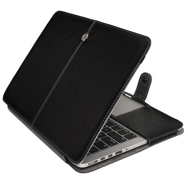 Notebook Lederhülle mit Druckknopf für 13,3 Zoll MacBook Pro Retina
