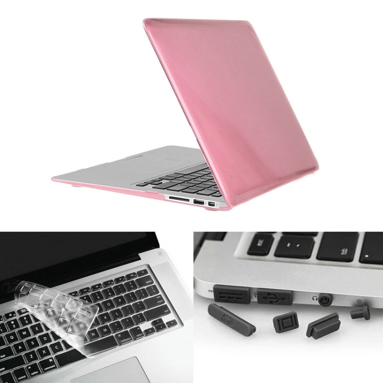 ENKAY für Macbook Air 13,3 Zoll (US-Version) / A1369 / A1466 Hat-Prince 3 in 1 Kristall Hartschalen-Kunststoffschutzhülle mit Tastaturschutz & Staubschutz für Anschlüsse