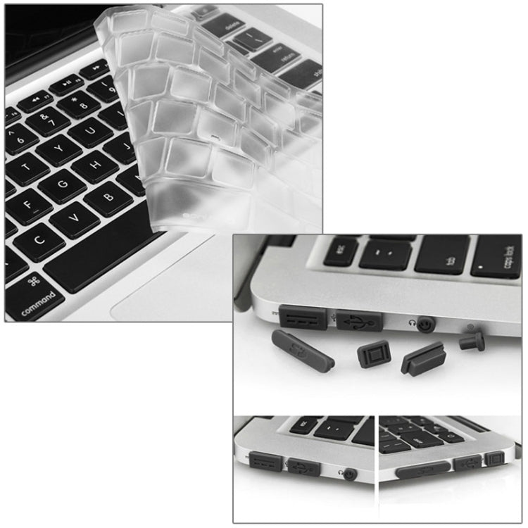 ENKAY für Macbook Air 13,3 Zoll (US-Version) / A1369 / A1466 Hat-Prince 3 in 1 Kristall Hartschalen-Kunststoffschutzhülle mit Tastaturschutz & Staubschutz für Anschlüsse