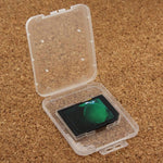 100 Stück transparente Aufbewahrungsboxen aus Kunststoff für SD-Karten + Micro-SD-Karten (TF-Karten), SD+TF-Karten
