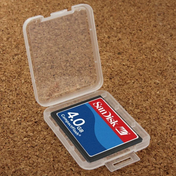 100 Stück transparente Aufbewahrungsboxen aus Kunststoff für CompactFlash-Karten / CF-Karten