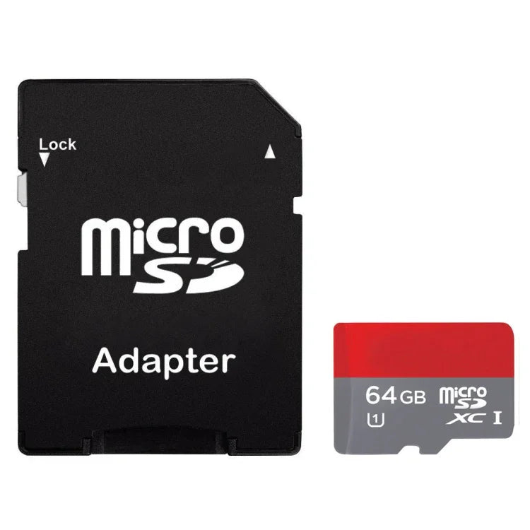 64 GB High-Speed ​​Class 10 TF/Micro SDHC UHS-1(U1) Speicherkarte, Schreibgeschwindigkeit: 15 MB/s, Lesegeschwindigkeit: 30 MB/s (100 % der tatsächlichen Kapazität), 64 GB