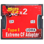 2-Steckplatz-Micro-SD-zu-CF-Compact-Flash-Speicherkartenadapter, 2-Steckplatz