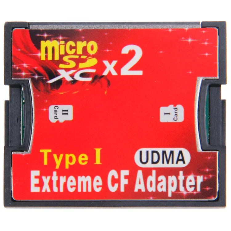 2-Steckplatz-Micro-SD-zu-CF-Compact-Flash-Speicherkartenadapter, 2-Steckplatz