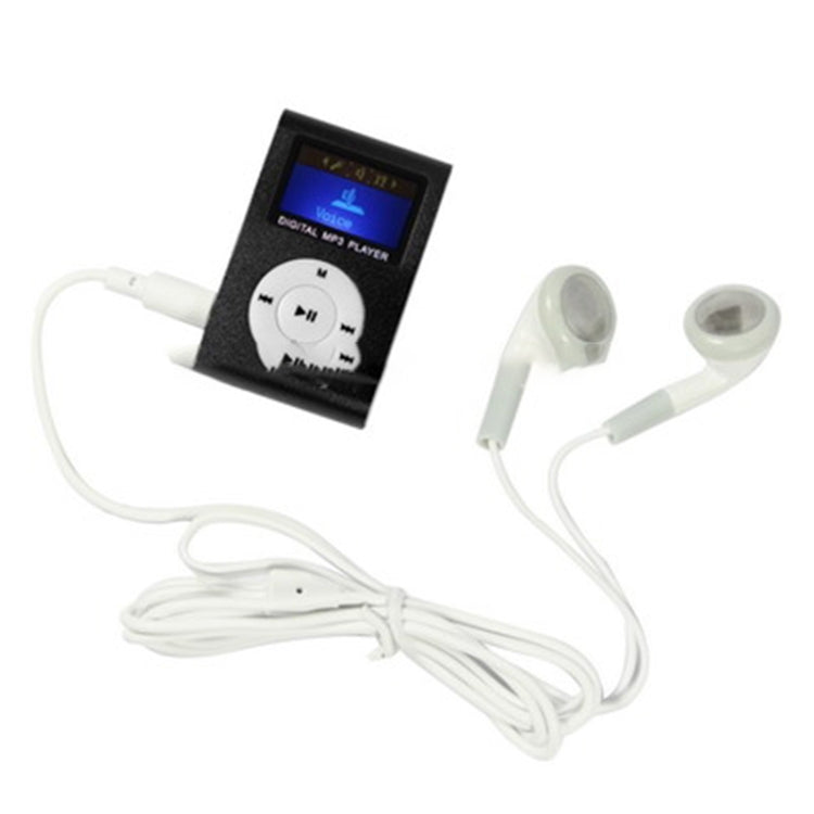 TF / Micro SD-Kartensteckplatz MP3-Player mit LCD-Bildschirm, Metallclip, mit LCD-Bildschirm