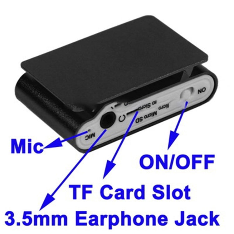 TF / Micro SD-Kartensteckplatz MP3-Player mit LCD-Bildschirm, Metallclip, mit LCD-Bildschirm