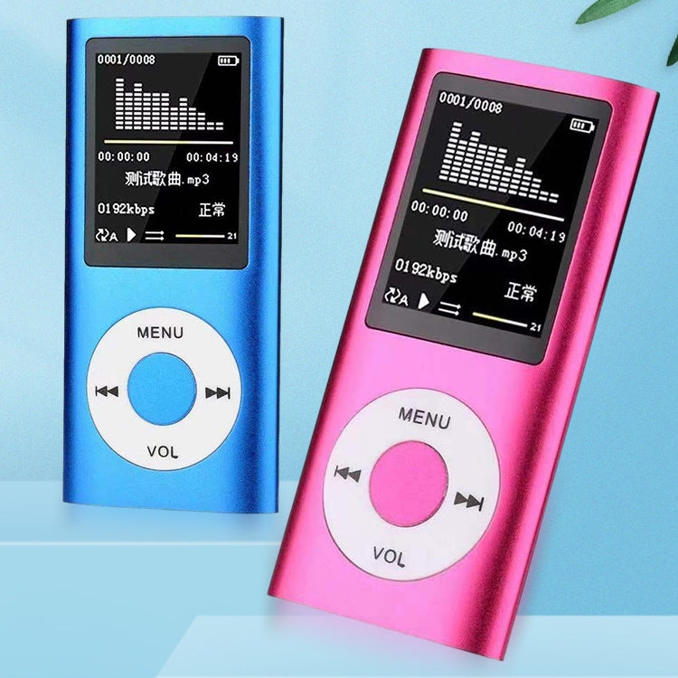 1,8 Zoll TFT-Bildschirm Metall MP4-Player mit TF-Kartensteckplatz, unterstützt Aufnahmegerät, UKW-Radio, E-Book und Kalender, MP4-Player