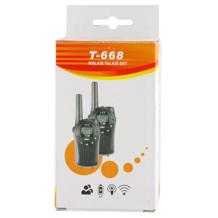 2 Stück T-668 400-470MHz 1,0 Zoll LCD 8 / 20 / 22 Kanäle Walkie-Talkie-Set