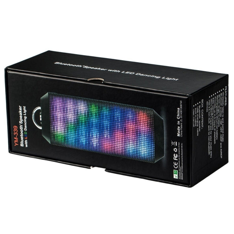 YM-339 2 x 5W Bluetooth-Lautsprecher mit LED-Lichtern, unterstützt TF-Karte