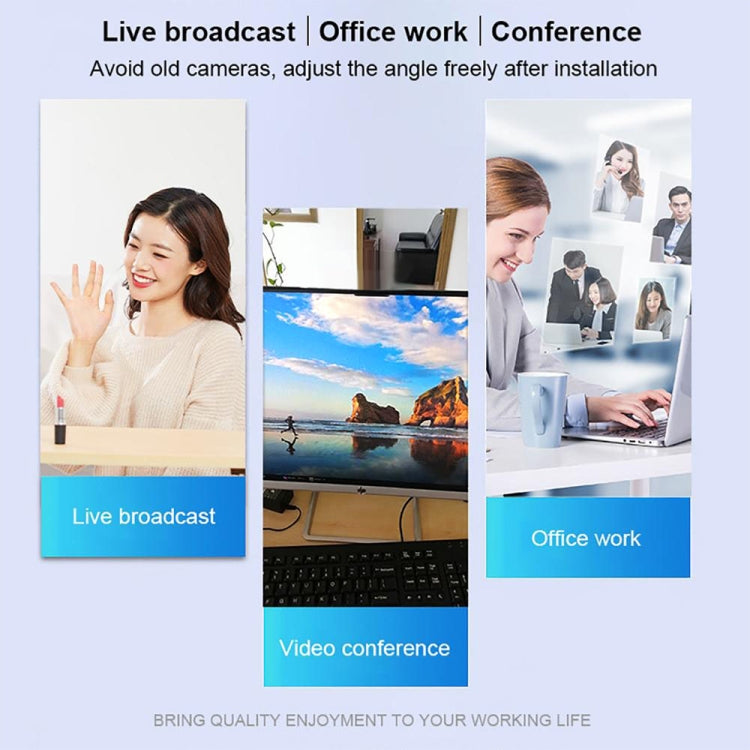 5,0 Megapixel USB 2.0 treiberlose PC-Kamera / Webcam mit Mikrofon und 4 LED-Leuchten, Kabellänge: 1,1m