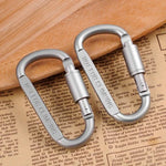 2 Stück Multifunktions-Karabinerhaken aus hochwertiger Aluminiumlegierung in D-Form zum Campen, 2 Stück Aluminiumlegierung