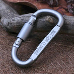2 Stück Multifunktions-Karabinerhaken aus hochwertiger Aluminiumlegierung in D-Form zum Campen, 2 Stück Aluminiumlegierung