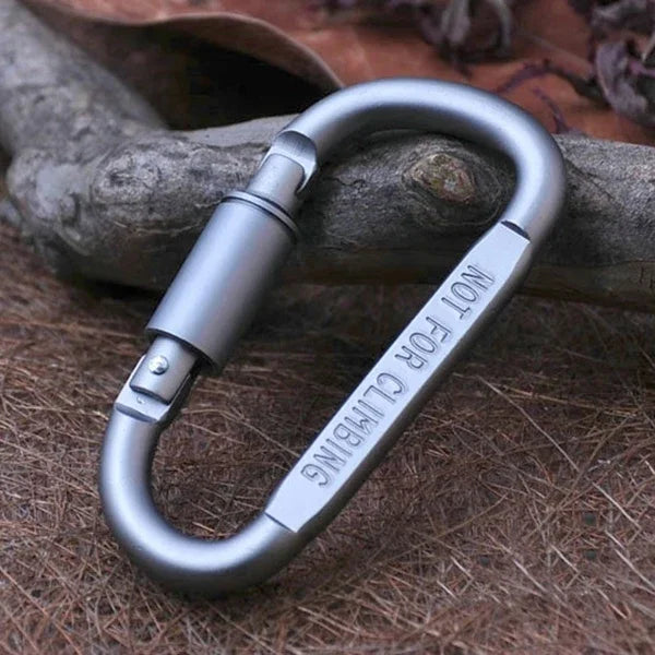 2 Stück Multifunktions-Karabinerhaken aus hochwertiger Aluminiumlegierung in D-Form zum Campen, 2 Stück Aluminiumlegierung