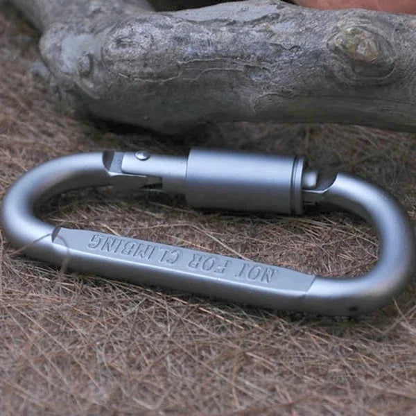 2 Stück Multifunktions-Karabinerhaken aus hochwertiger Aluminiumlegierung in D-Form zum Campen, 2 Stück Aluminiumlegierung
