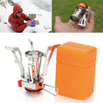 Tragbarer Ultra-Mini-Gaskocher aus Edelstahl für draußen, Mini-Edelstahl