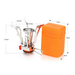 Tragbarer Ultra-Mini-Gaskocher aus Edelstahl für draußen, Mini-Edelstahl