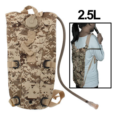 2.5L Duffle Nylon Trinkrucksack mit Schlauch / Trinkblase, 2.5L