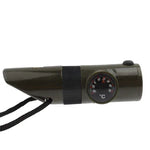 7 in 1 (Überlebenspfeife / Kompass / Thermometer / LED-Licht / Lupe / Retroreflektor / Schnur), 7 in 1 Überlebenspfeife