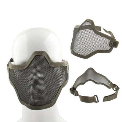 Halbgesichts-Netzmaske mit elastischem Band, Netzmaske (Armeegrün), Halbgesichts-Netzmaske (Schwarz), Netzmaske (Braun)
