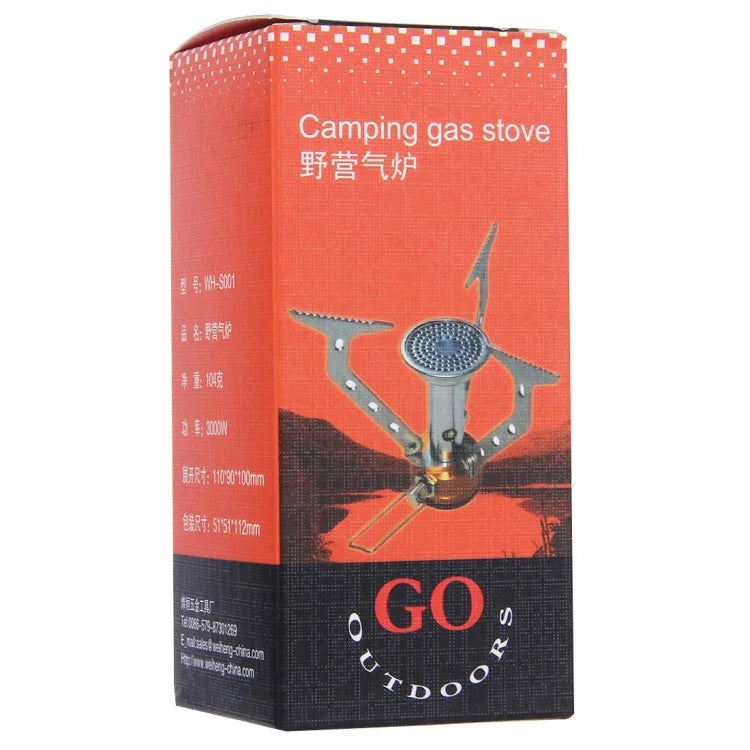 WH-S001 Outdoor Tragbarer Ultra Mini Edelstahl-Gasherd Camping Gasherd, WH-S001
