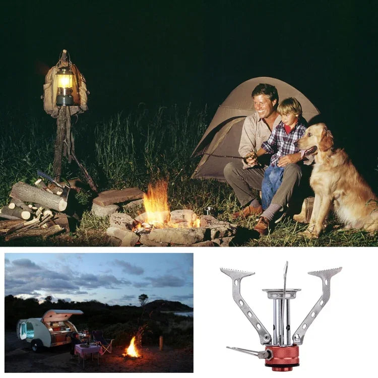 WH-S001 Outdoor Tragbarer Ultra Mini Edelstahl-Gasherd Camping Gasherd, WH-S001