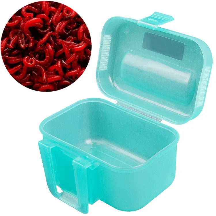 Plastik Lebendiger Tauwurm Angelgerät Box Insekten Garnelen Köderbox, Insekten Garnelen Köderbox