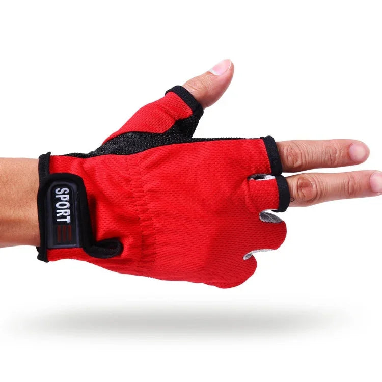 1 Paar atmungsaktive, rutschfeste Anglerhandschuhe mit drei exponierten Fingern