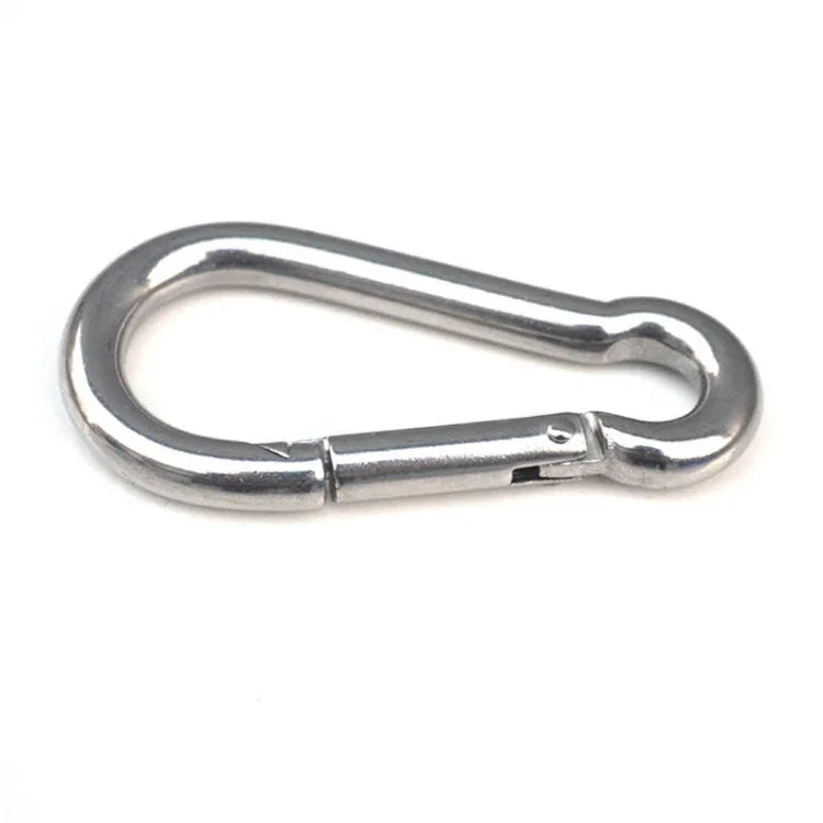 M5 Edelstahl Karabinerhaken Multifunktionswerkzeug Bergsteiger-Verschluss Campinghaken Seil, Innendurchmesser: 4,9mm, M5