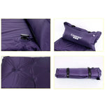 Automatische aufblasbare Isomatte Feuchtigkeitsbeständige Matte mit Kissen, 183x57x2.5cm Lila, 183x57x2.5cm Grün