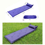 Automatische aufblasbare Isomatte Feuchtigkeitsbeständige Matte mit Kissen, 183x57x2.5cm Lila, 183x57x2.5cm Grün
